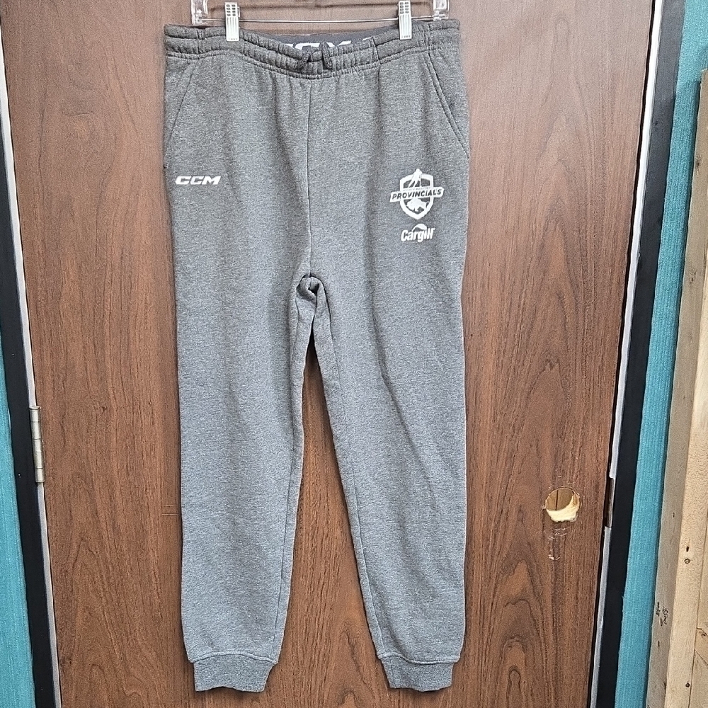 CCM Size M Grey Fleece Lined Jogger Style Sweatpants